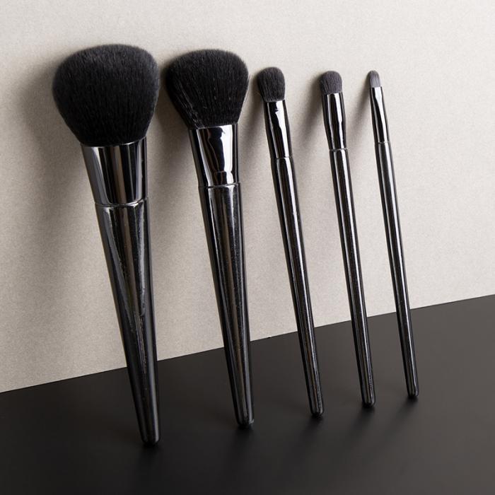 Round cow print powder puff