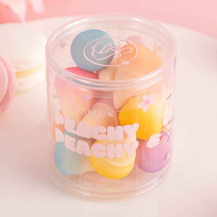 Water-drop & heart-shaped powder puff set (leopard pattern)